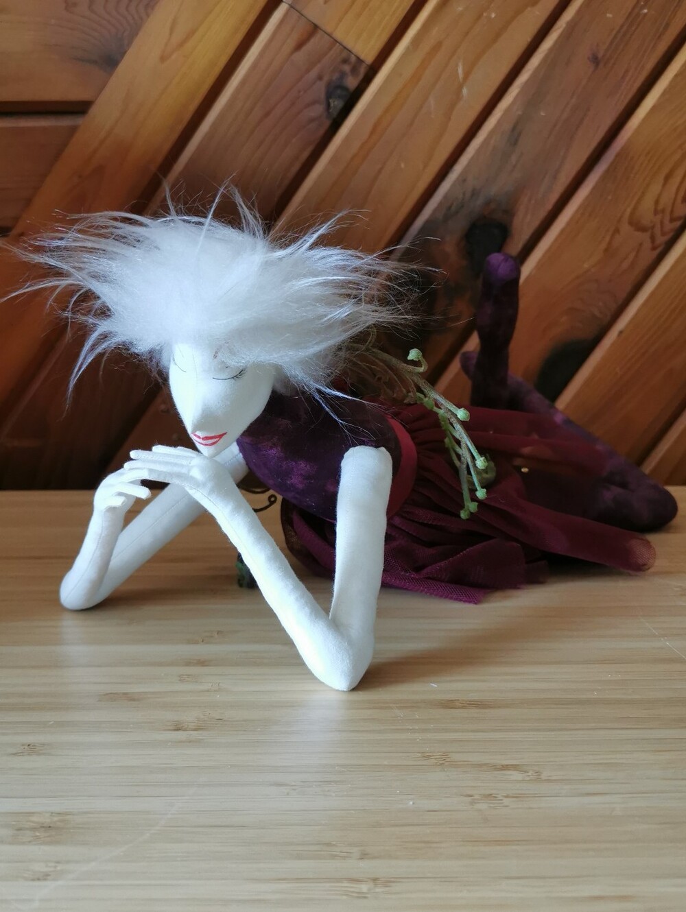 Vintage Handmade Woodland Fairy Decorative Figure